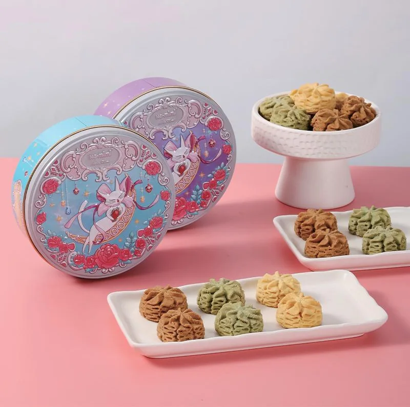 Little Blossom Kitty series butter cookie tins