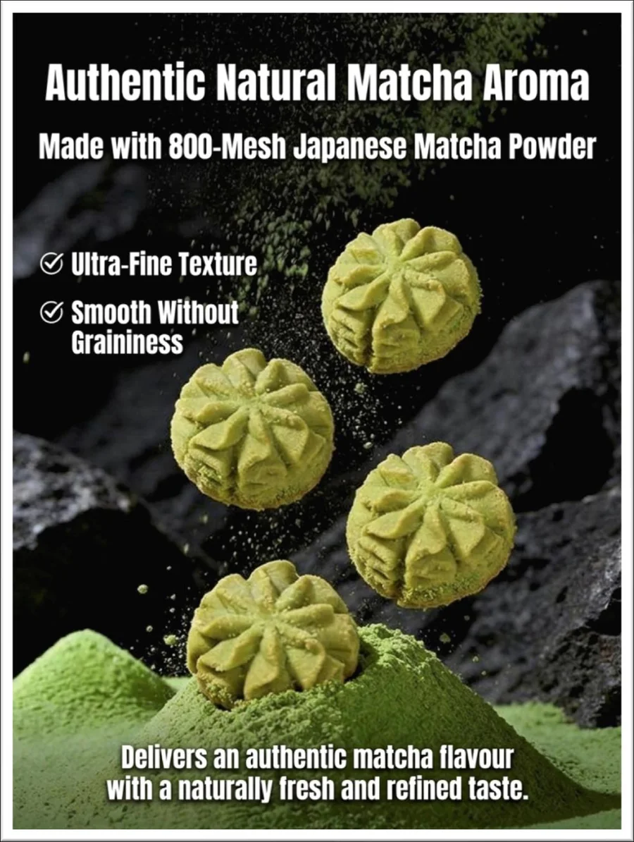 Matcha butter cookies made with Japanese matcha powder
