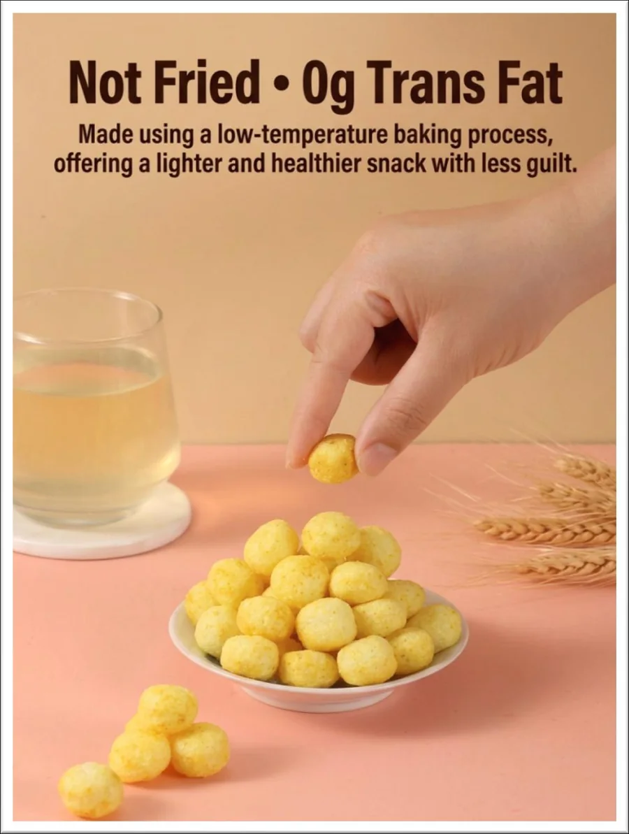 Not fried, 0g trans fat — low-temperature baking process