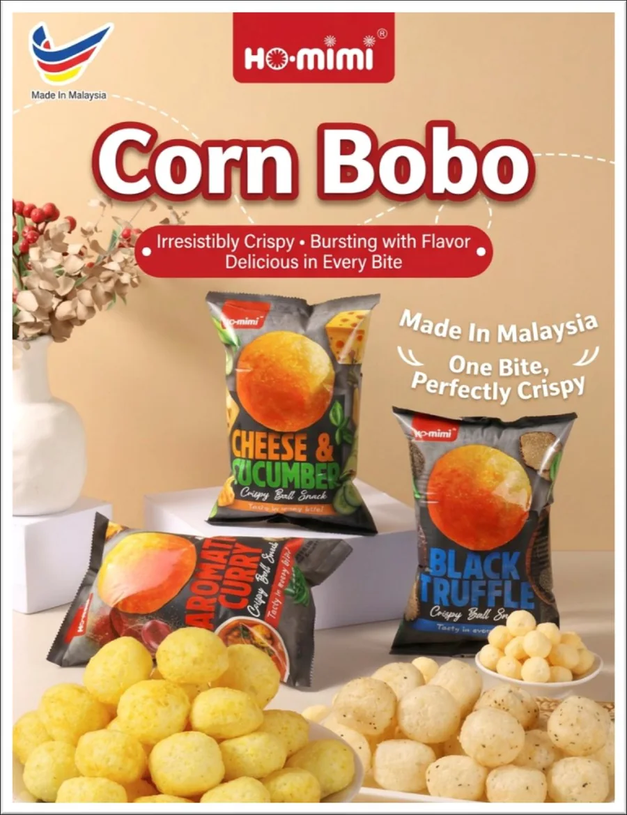 Corn Bobo crispy ball snacks — irresistibly crispy, bursting with flavour