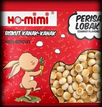 Homimi mini biscuits, carrot flavour pack (Perisa Lobak)
