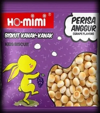 Homimi mini biscuits, grape flavour pack (Perisa Anggur)